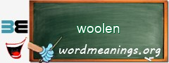 WordMeaning blackboard for woolen